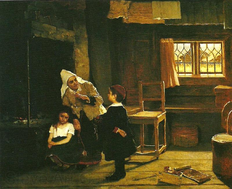 Ernst Josephson Sagoberatterskan Norge oil painting art